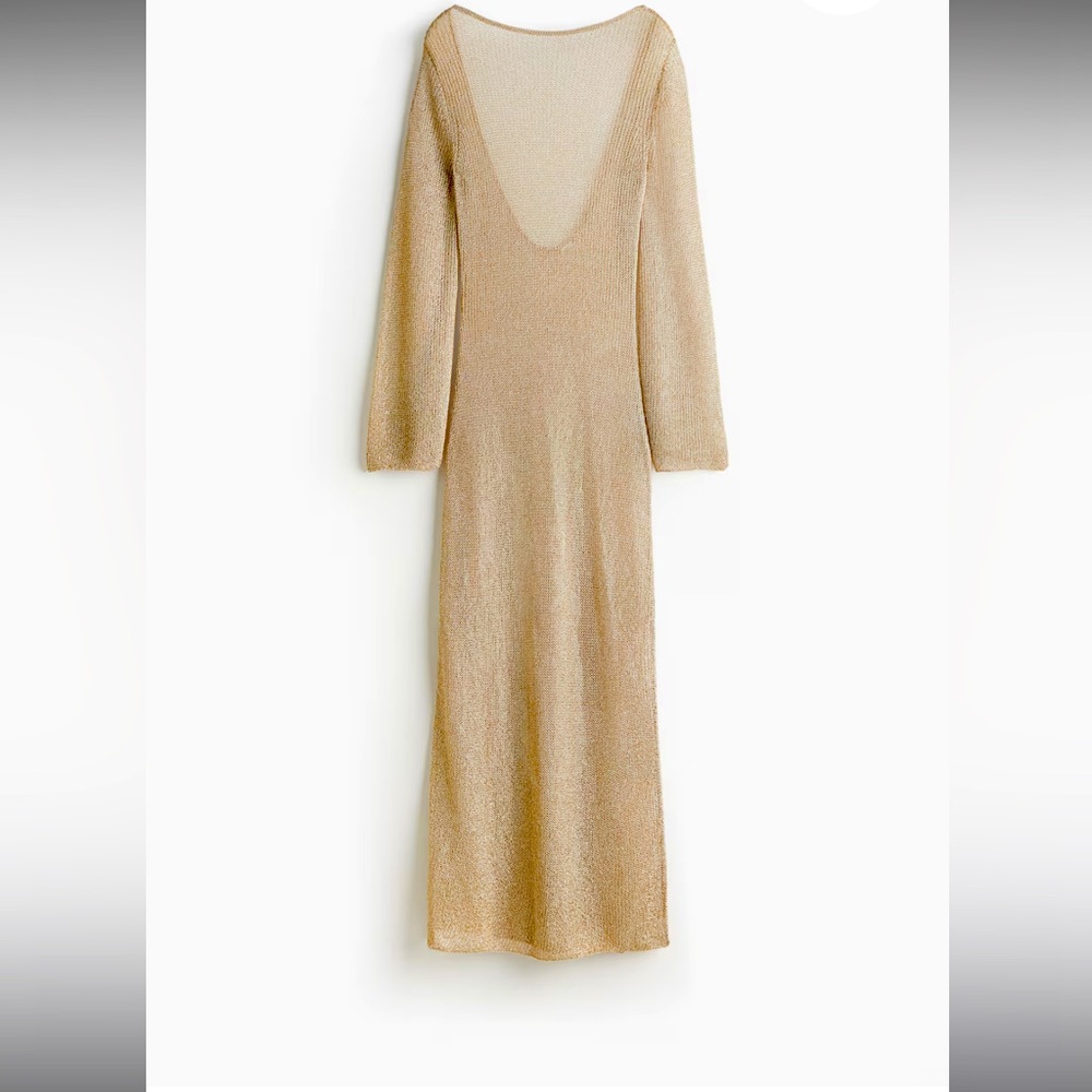 Metallic Thread cover up Dress NWT